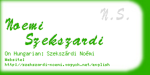 noemi szekszardi business card