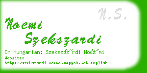 noemi szekszardi business card